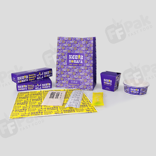 Personalized Kebab Branding Package Kebab Food Packaging Solution with Custom Logo Designed for Shawarma Kebabs - Fastfoodpak