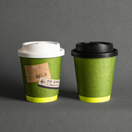 Printing Customized Logo Disposable Double Wall Paper Cups Hot Drink Coffee Cup - Fastfoodpak