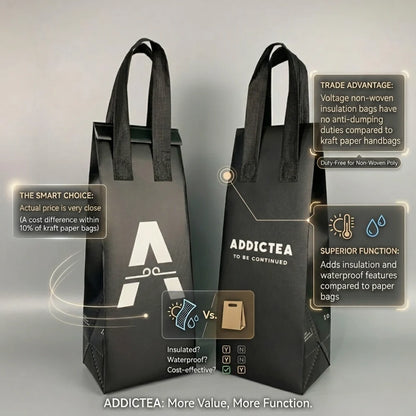 Sac isolé de papier d'aluminium non tissé stratifié par ultrasons réutilisable d'impression adapté aux besoins du client pour le restaurant 