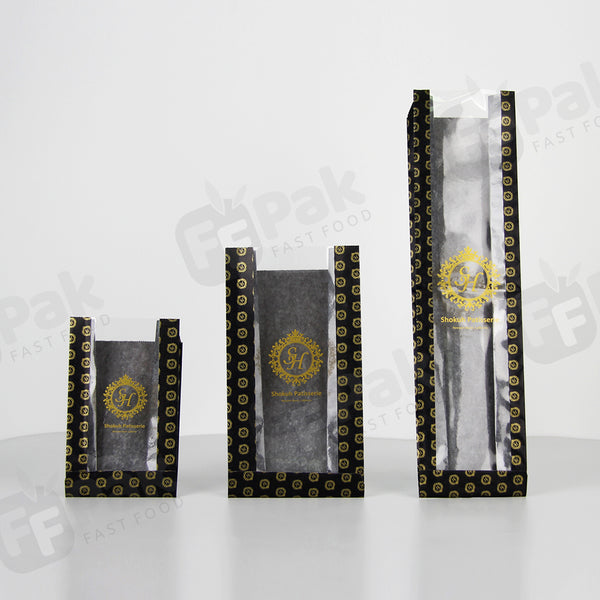 Disposable Auto Machine Make Food Bread Packing Paper Bag For Bread Bakery Bags With Window - Fastfoodpak
