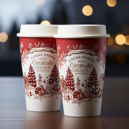 Christmas Takeaway Cups for Hot Drinks and Custom Branding