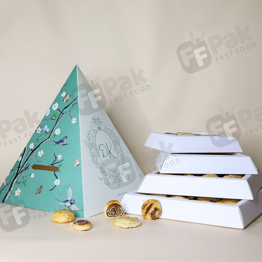Tailored Stackable Pyramid Food Boxes Perfect for Grazing Platters & Sweet Treats - Fastfoodpak