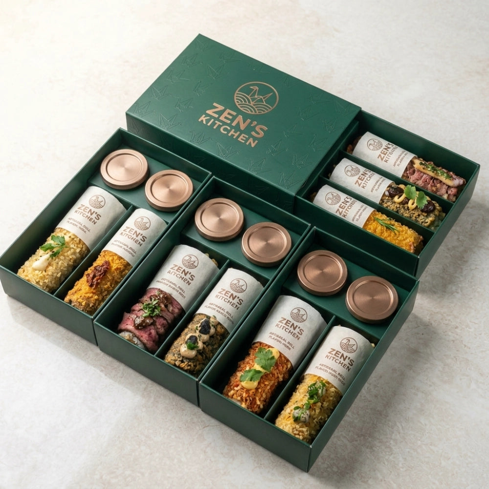 Takeout Drawer Box for Sushi Rolls with Sauce Cup Holes