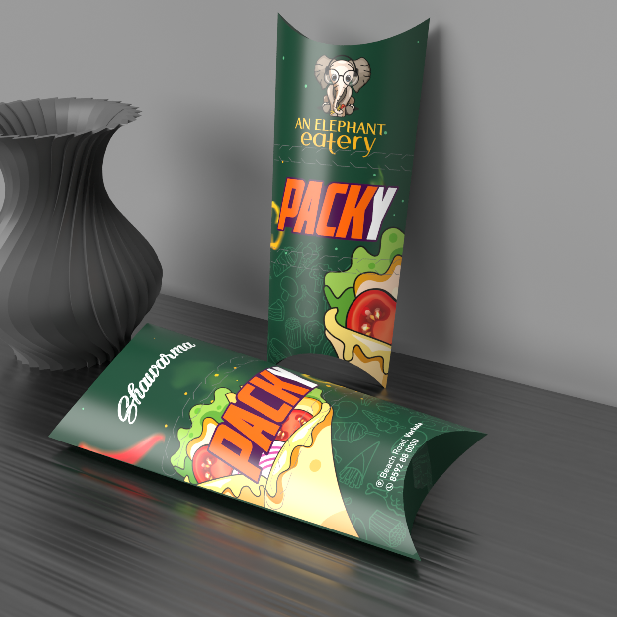 Wholesale Custom Logo Disposable Pie Kraft Burrito Wrap Paper Food Shawarma Packaging Box - Fastfoodpak
