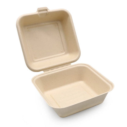 Eco-Friendly Bagasse Hamburger Boxes for Restaurants & Catering