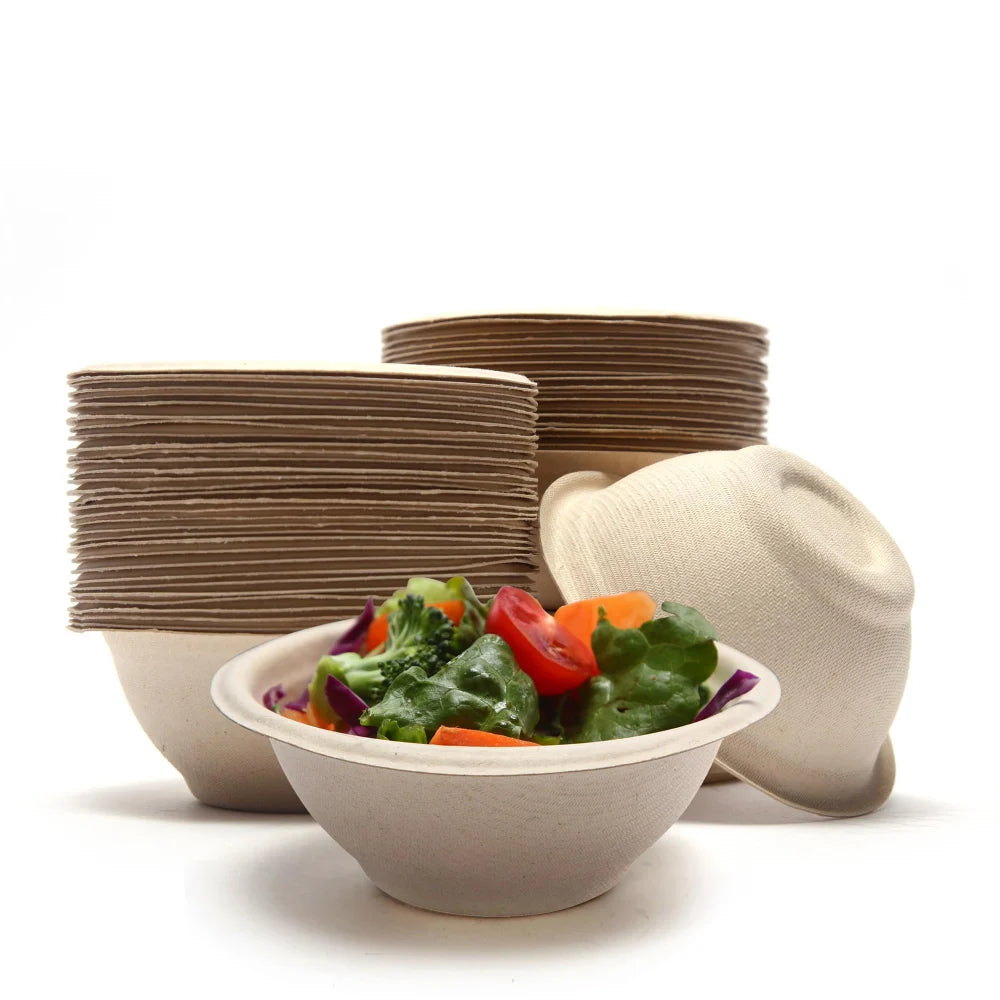 Cuencos de sopa caliente de la taza de la comida del papel de Kraft respetuoso del medio ambiente de la fuente de la fábrica con la tapa ventilada