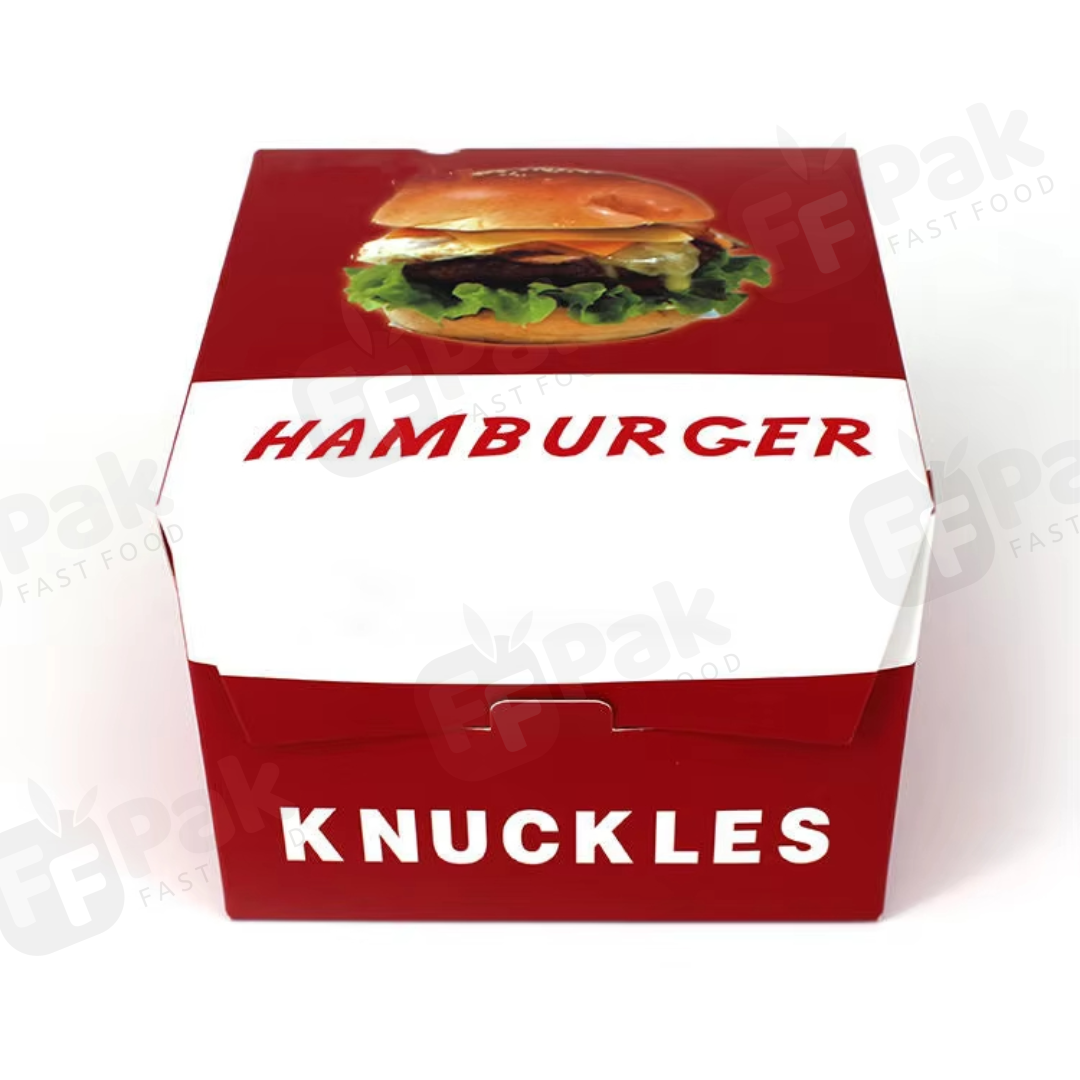 Custom Disposable Food Grade Cardboard Hamburger Packaging Paper Burger Box