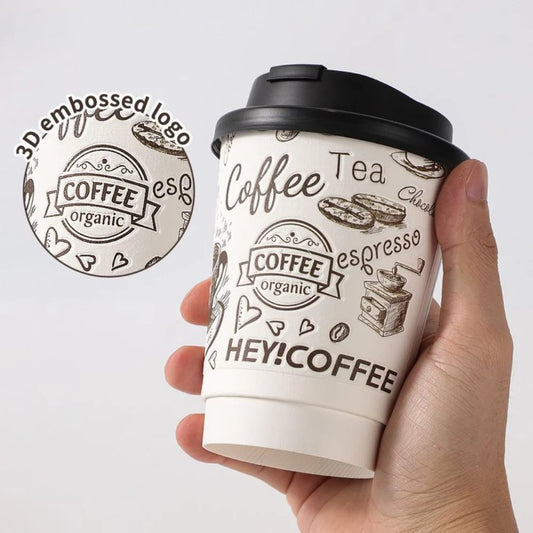 Hot Beverage Cups for Cappuccino Takeout & Beverage Delivery