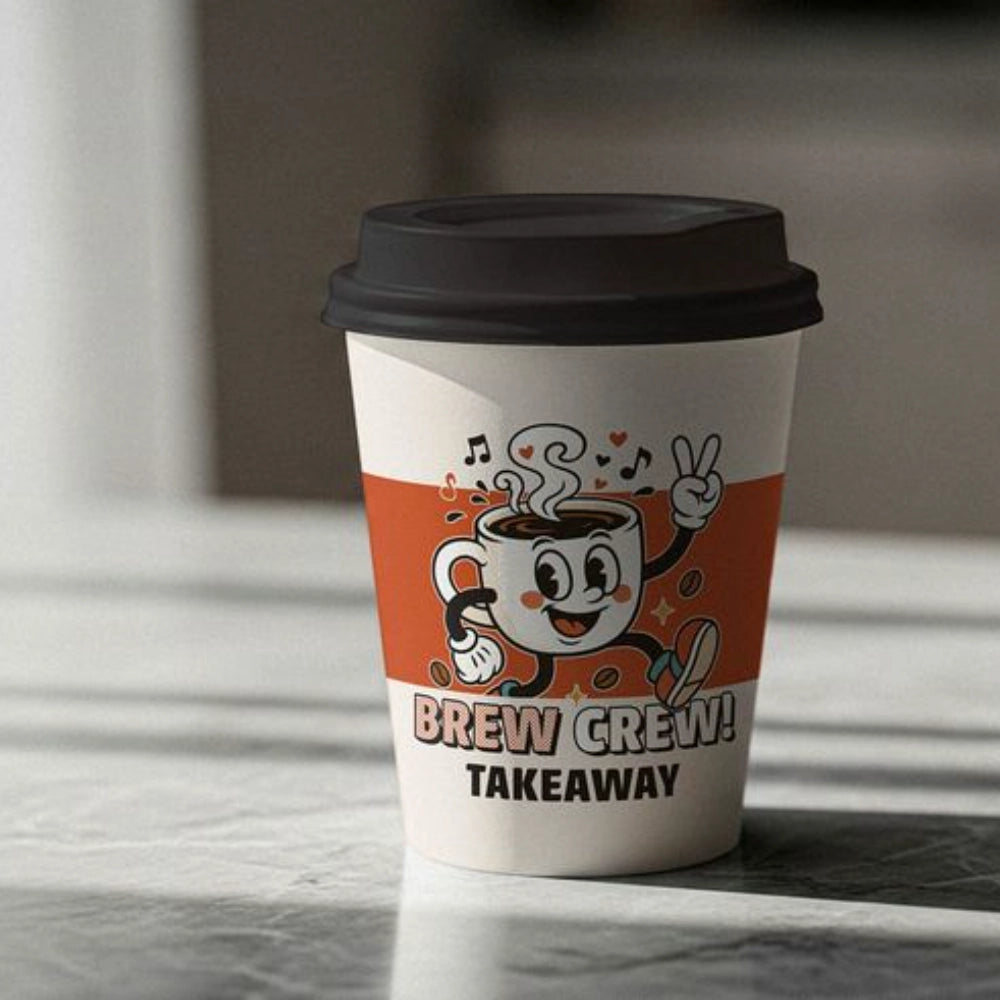 Hot Beverage Cups for Cappuccino Takeout & Beverage Delivery