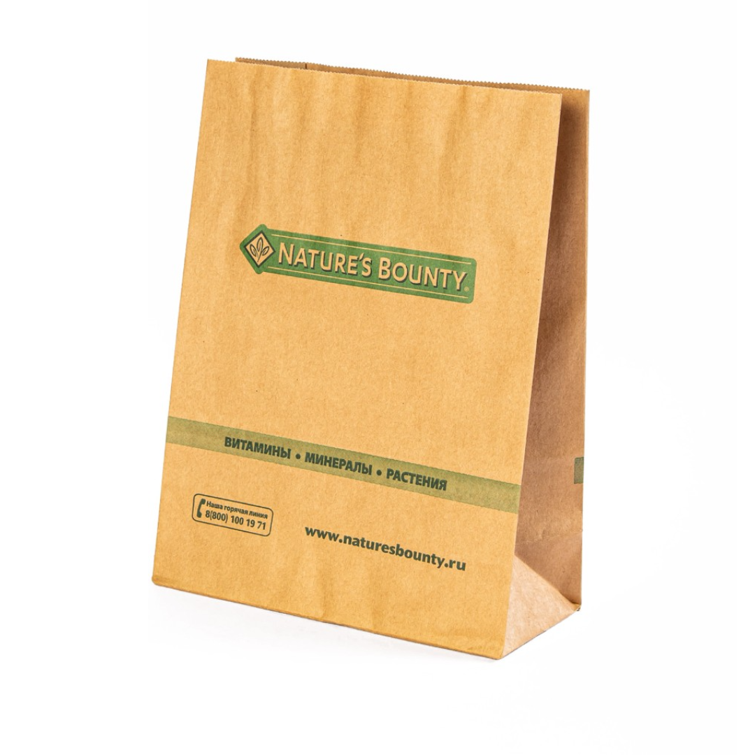 Custom Takeout Paper Bag Kraft Brown Food Kraft Paper Bag For Food Takeaway