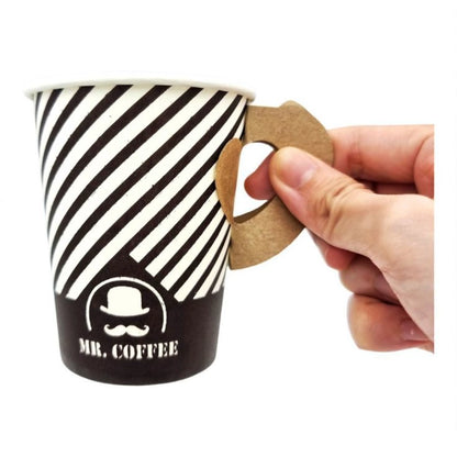 Paper Espresso Cups with Handle for Hot and Cold Drinks