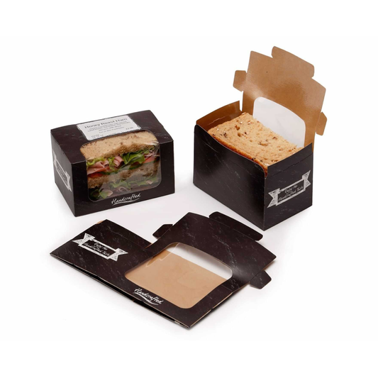 Caja de papel Kraft para llevar sushi de caja de comida PLA desechable biodegradable impresa personalizada