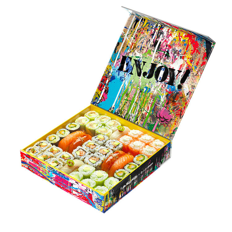 Custom Printed Luxury Restaurant Sushi Sweets Takeaway Rigid Paper Boxes