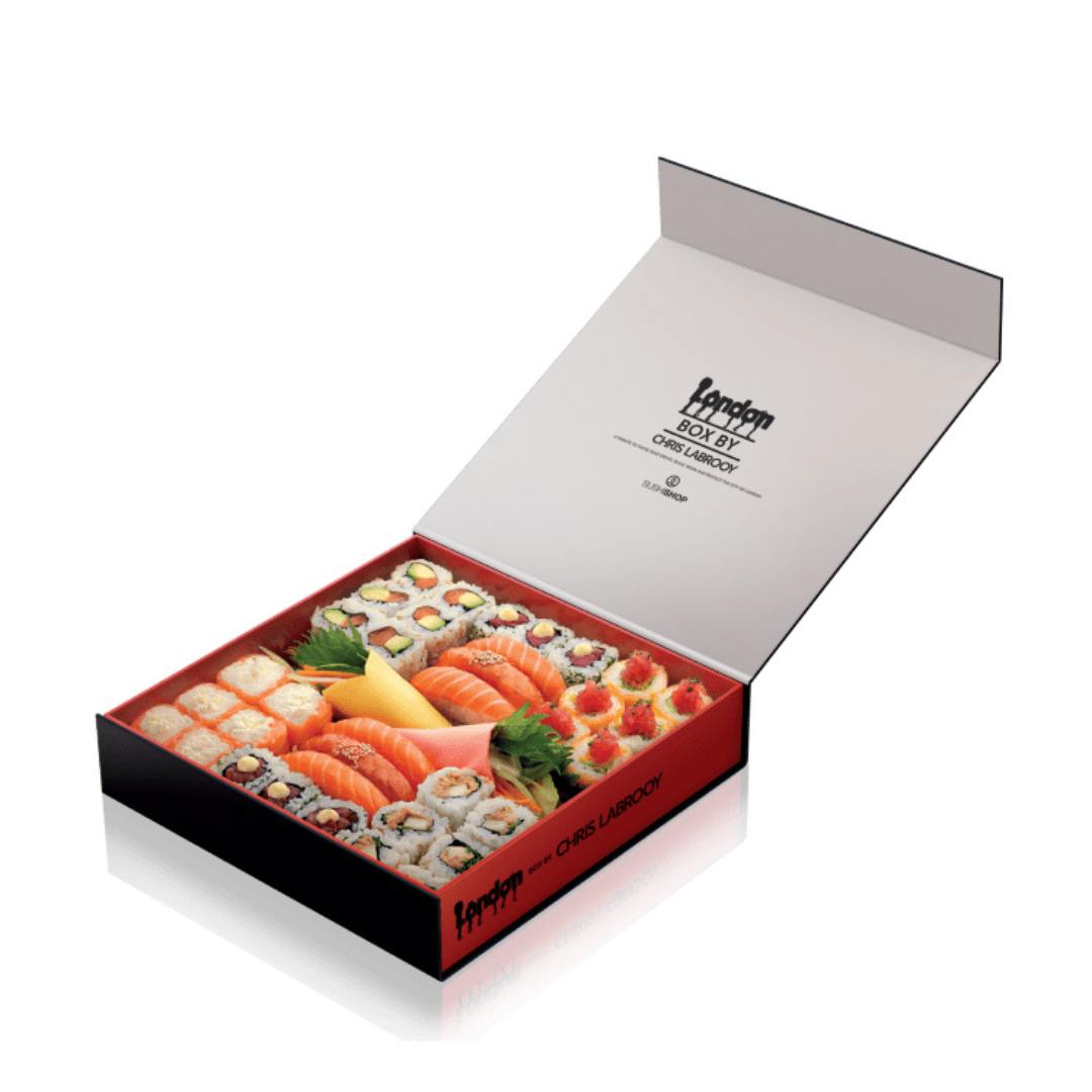 Custom Printed Luxury Restaurant Sushi Sweets Takeaway Rigid Paper Boxes
