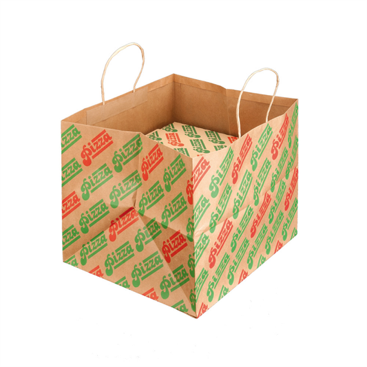 Venta al por mayor de bolsas de papel Kraft con asa torcida para empaque de comida para llevar