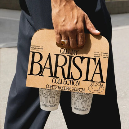 Eco-Friendly Disposable Cup Holders for Takeaway Services