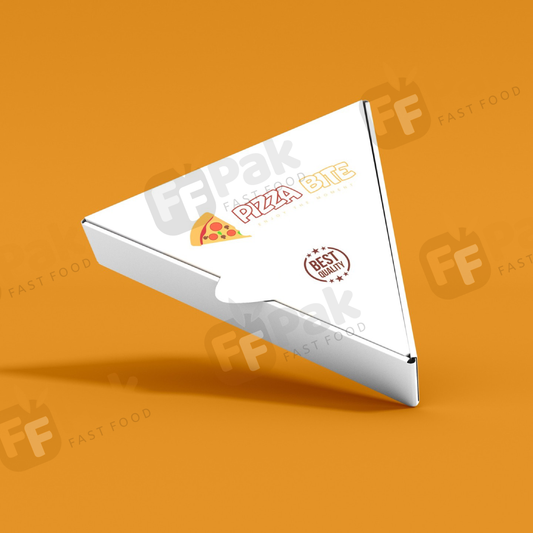 Custom Logo Printed Takeaway Paperboard Triangle Fruit Pie Cheese Cake Packaging Box Pizza Slice Box