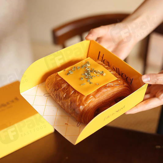 Cajas de embalaje de panadería de pastelería impresas personalizadas con impresión de logotipo