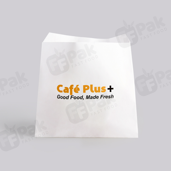 Custom printed Food Grade Flat Burger Donut Packing Satchel Paper Bag - Fastfoodpak