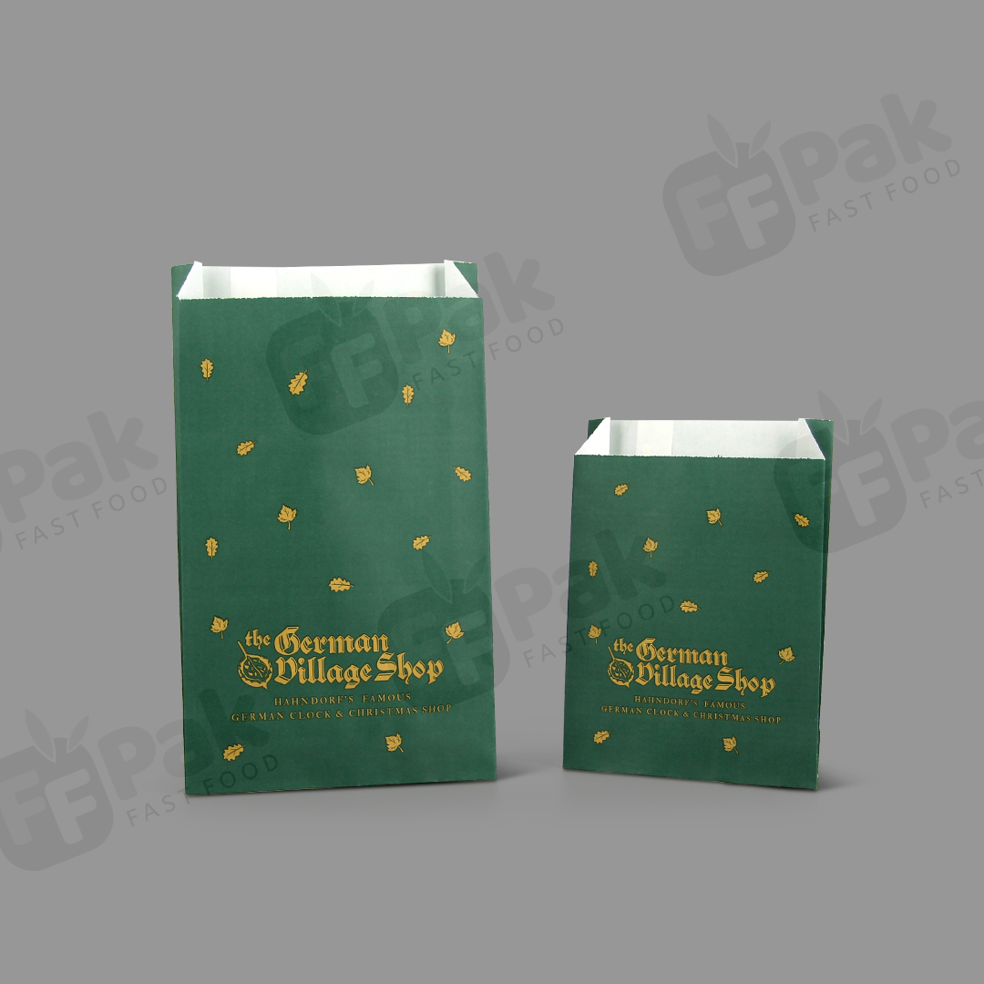 Custom Printed Small Flat V Sharp Bottom Kraft Paper Bakery Packaging Cookie Sandwich SOS Paper Bags