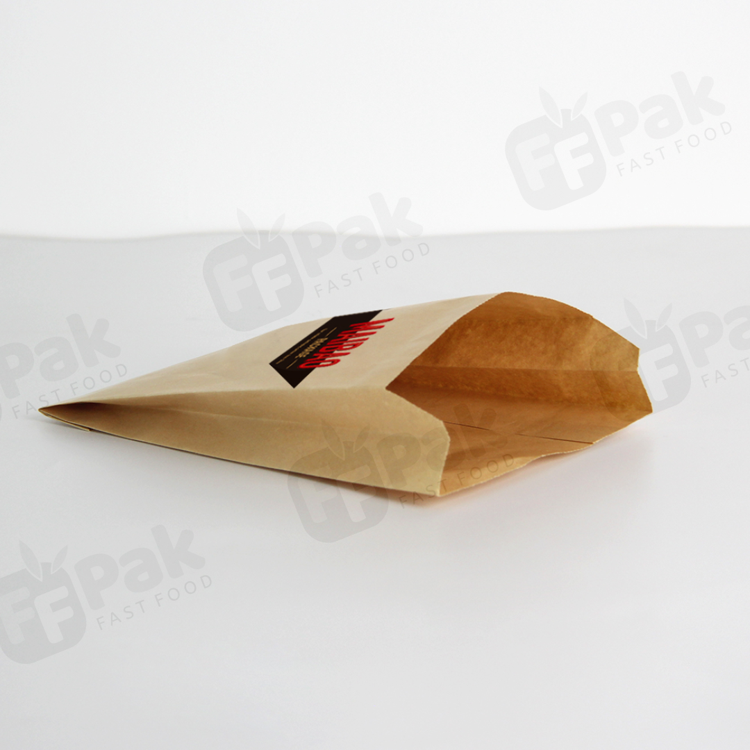 Custom Printed Small Flat V Sharp Bottom Kraft Paper Bakery Packaging Cookie Sandwich SOS Paper Bags