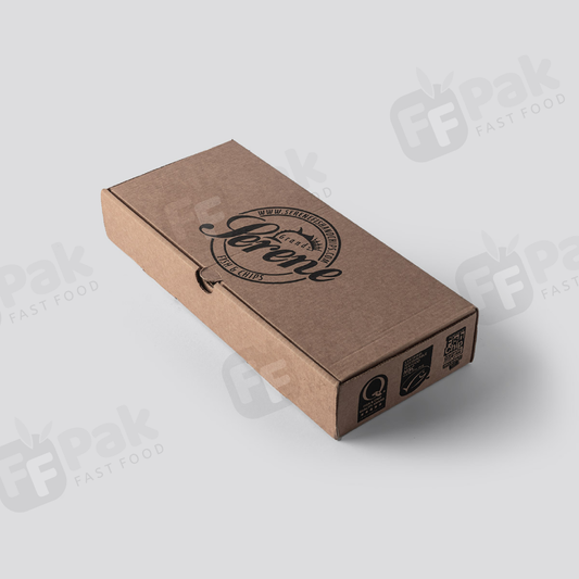 Custom Logo Fast Food Paper Packaging Fish Chips Takeout To Go Box