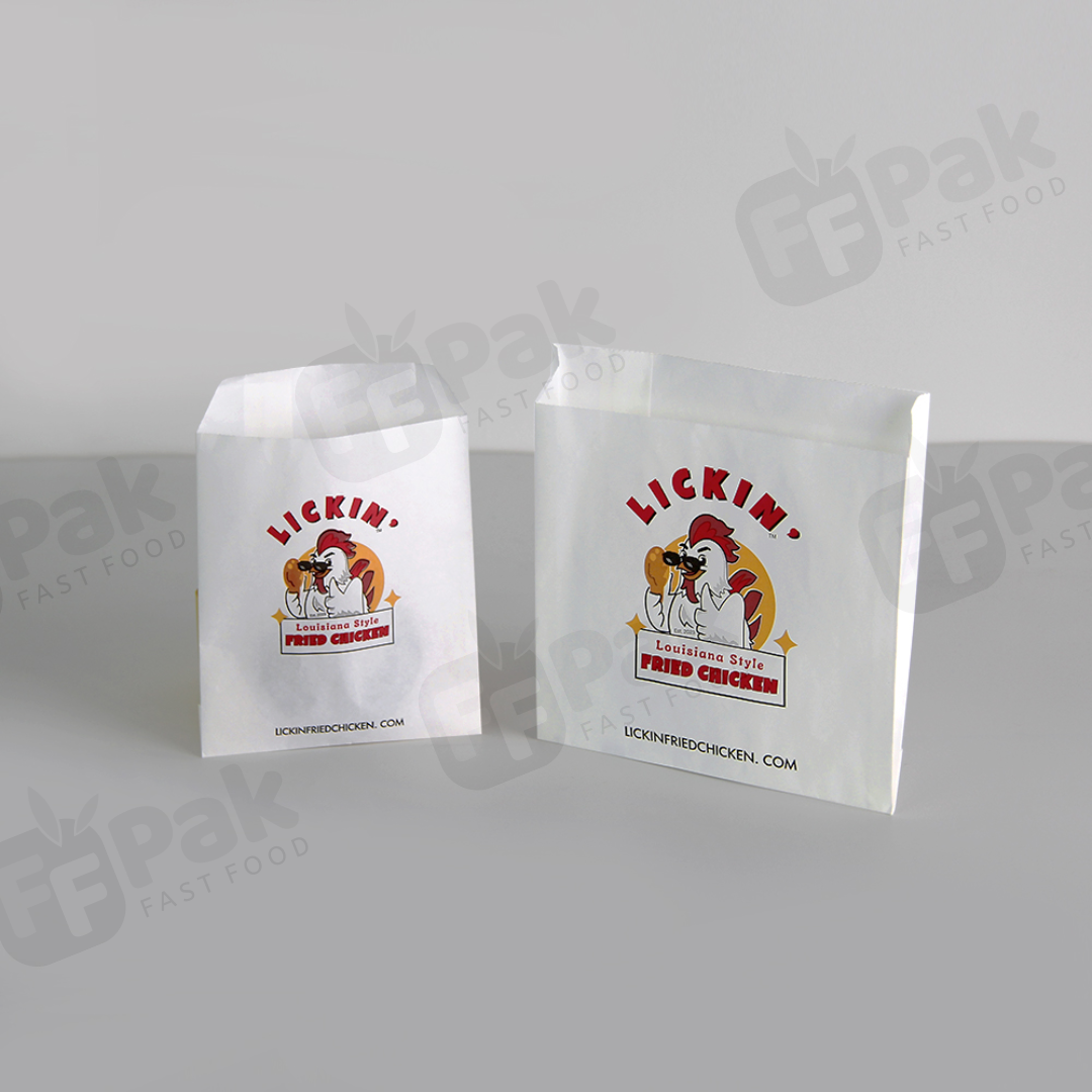 Custom Design Greaseproof Sandwich Fries Paper Bags Food Grade