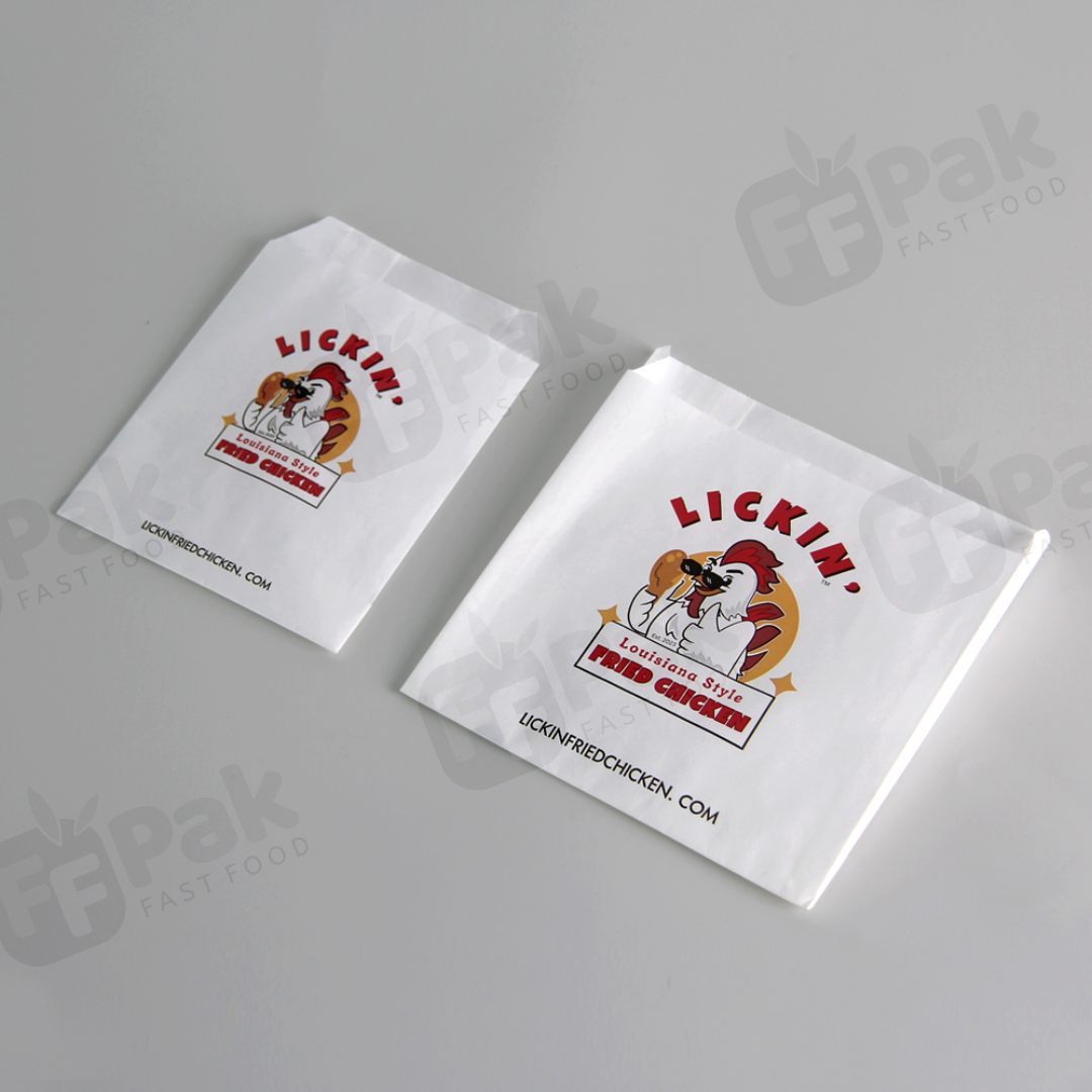 Custom Design Greaseproof Sandwich Fries Paper Bags Food Grade