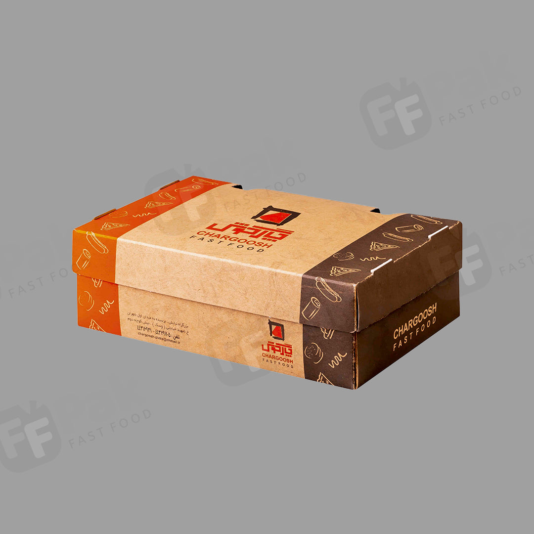 Customized Foldable Clamshell Fast Food Take Away Kraft Packing Burger Box