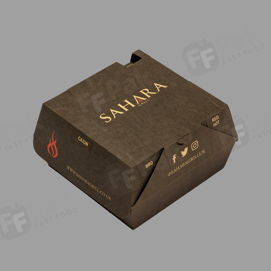 Custom Eco-friendly Fast Food Takeaway  Hamburger Box - Fastfoodpak