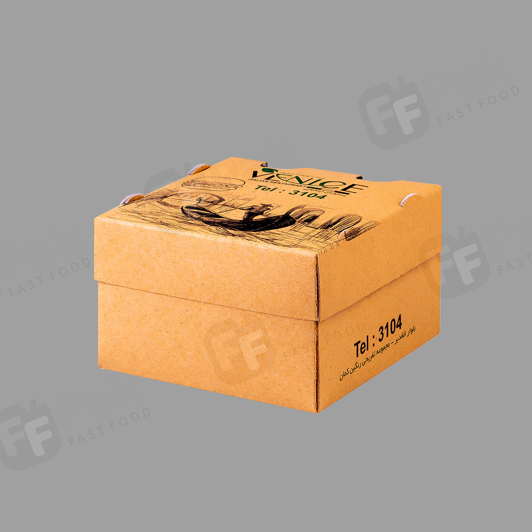 Customized Foldable Clamshell Fast Food Take Away Kraft Packing Burger Box