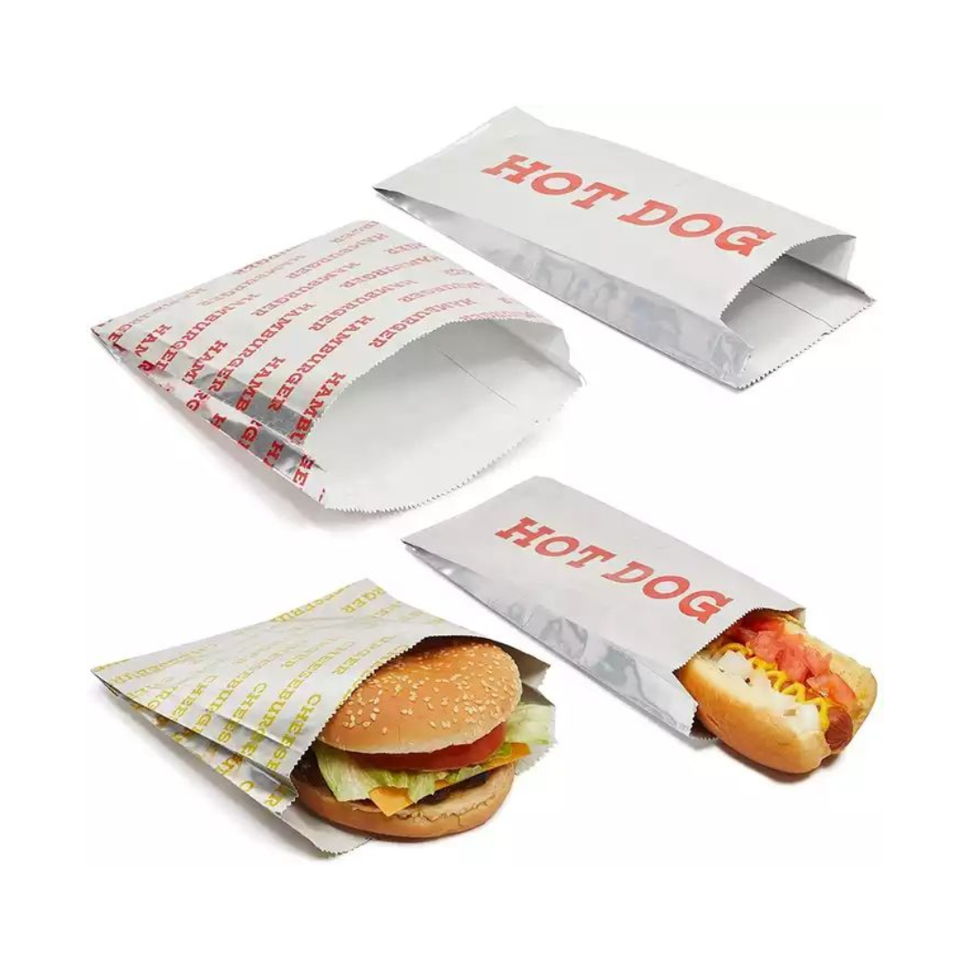 Bolsa de empaquetado del pan del papel de Kraft del baguette de la tostada del buñuelo del material de la cera a prueba de grasa biodegradable