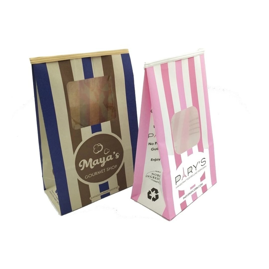 Factory Wholesale Custom Kraft SOS Paper Bag For Fast Food Take-out