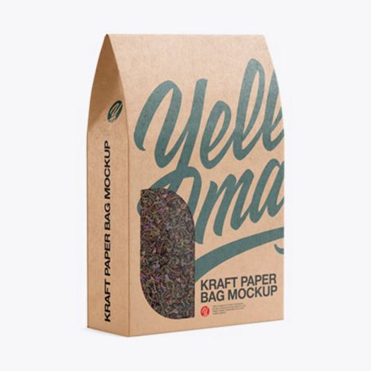 La nourriture écologique de recyclage d'impression personnalisée emporte les poignées de sac en papier kraft