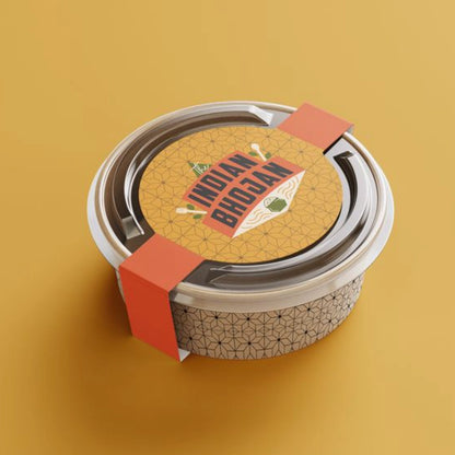 Kraft Paper Bowls with Lid for Takeaway & Food Packaging