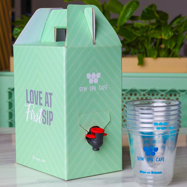 Wholesale Custom Printed Logo 2L/3L/5L Durable Corrugated Coffee To Go Container Disposable Coffee Dispenser Box - Fastfoodpak