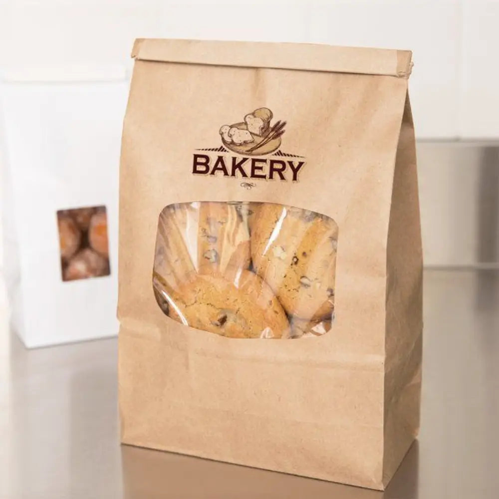 La nourriture écologique de recyclage d'impression personnalisée emporte les poignées de sac en papier kraft