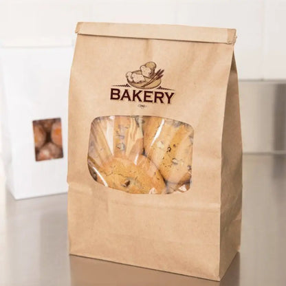 La nourriture écologique de recyclage d'impression personnalisée emporte les poignées de sac en papier kraft