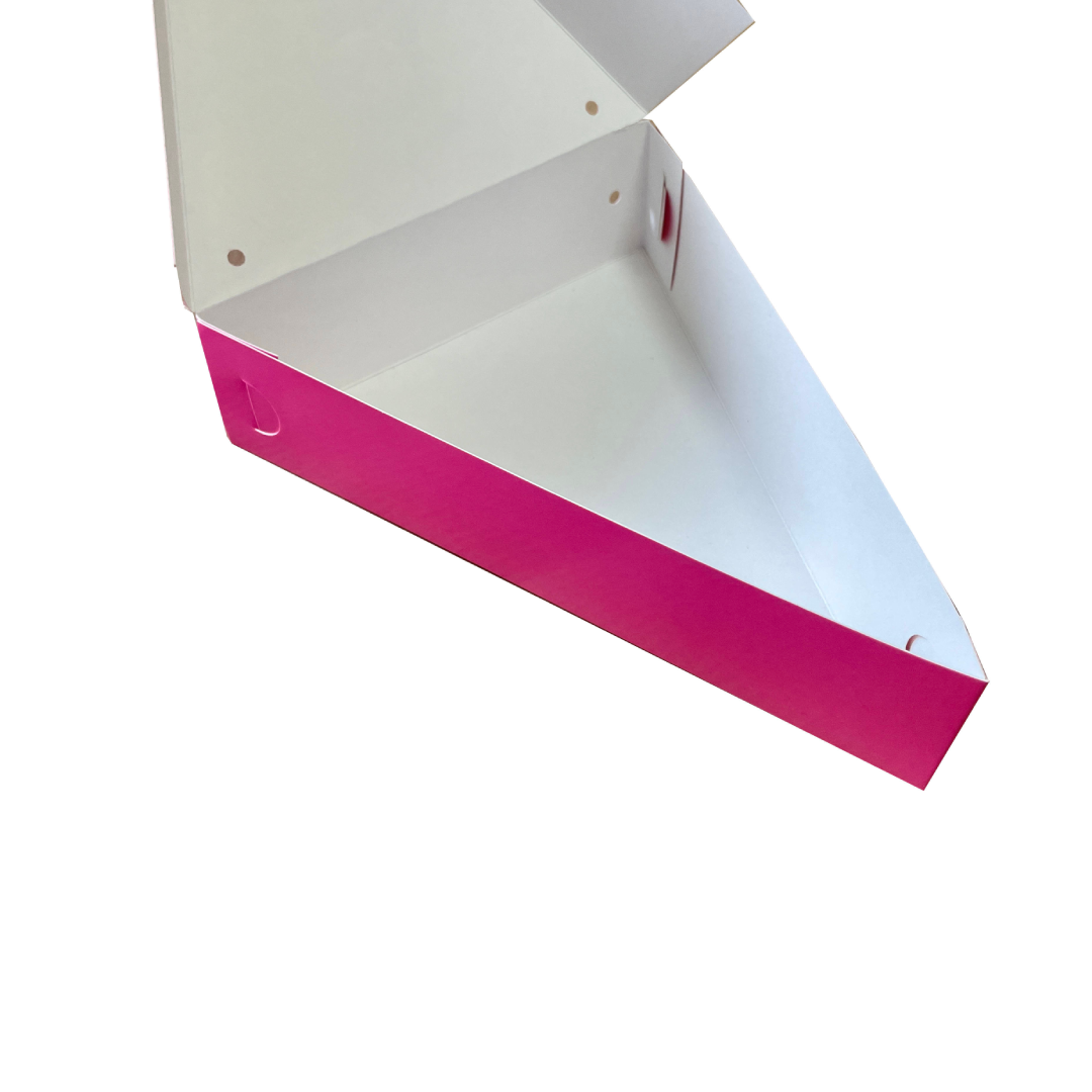Custom Logo Printed Takeaway Paperboard Triangle Fruit Pie Cheese Cake Packaging Box Pizza Slice Box