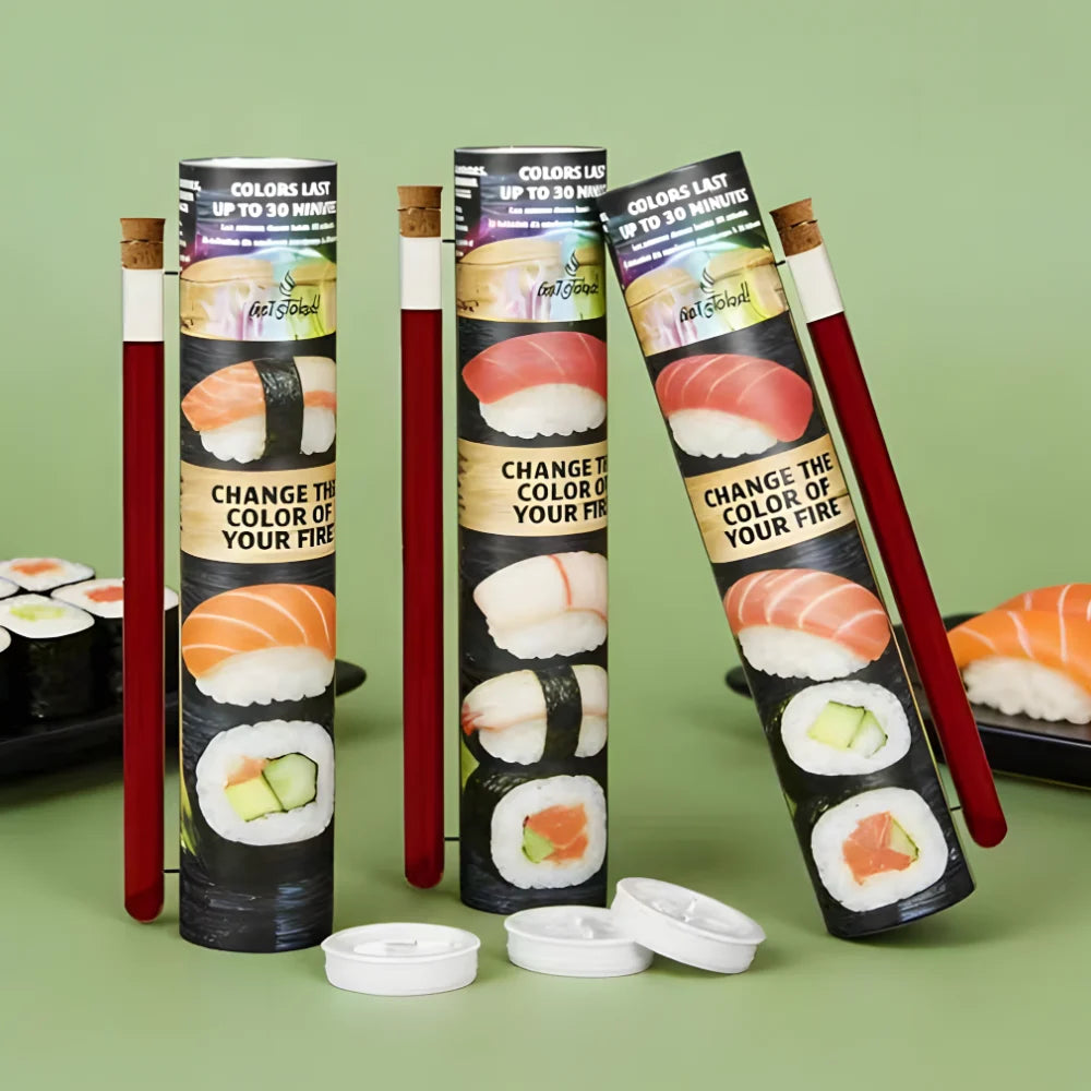 Vertical Paper Sushi Tube Packaging for Takeout Brands