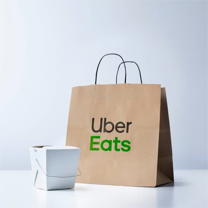 El logotipo personalizado imprimió Eco recicla la bolsa de papel del arte con las manijas para la comida para llevar el empaquetado