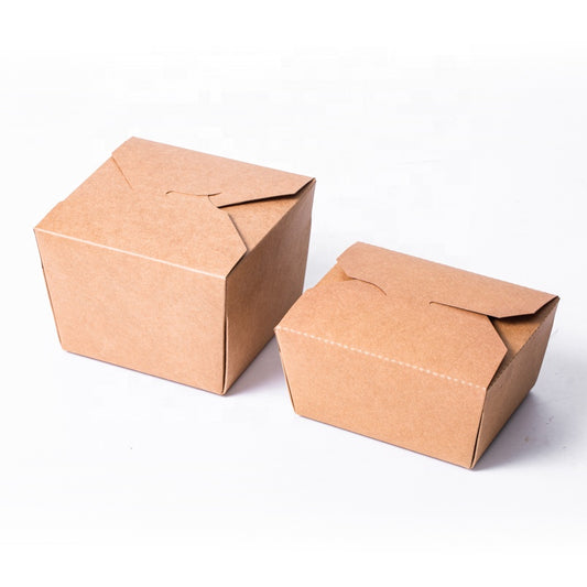 Boîte de papier d'emballage de restauration rapide biodégradable faite sur commande d'emballage biodégradable