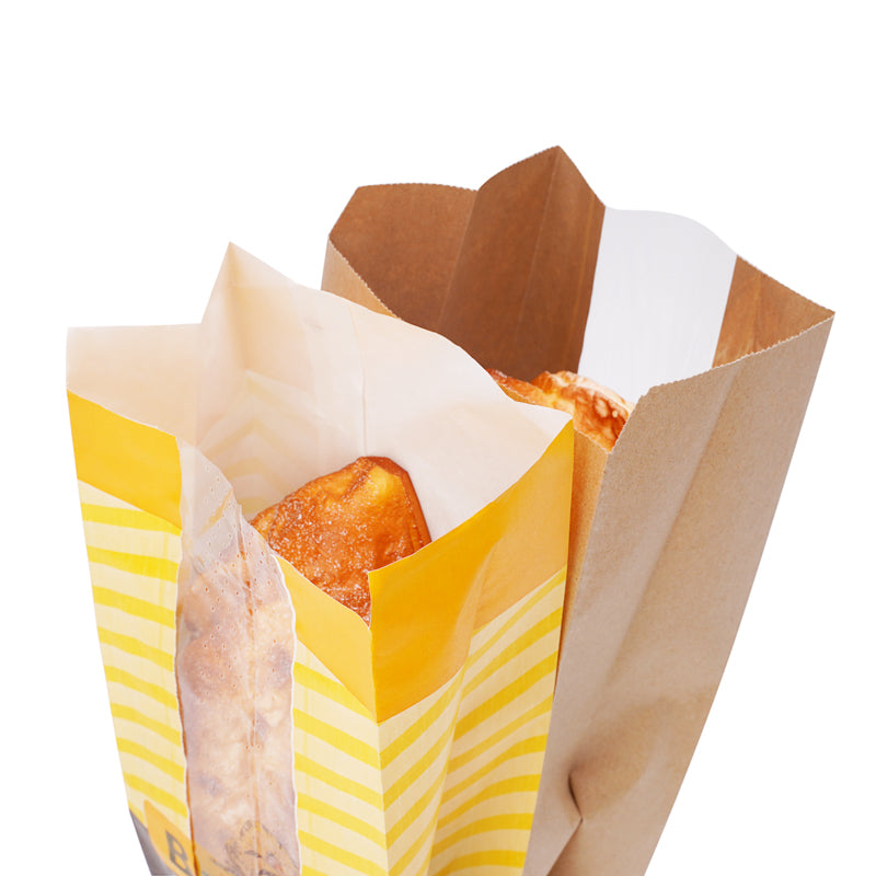 La machine automatique jetable font le sac de papier d'emballage de pain de nourriture pour les sacs de boulangerie de pain avec la fenêtre