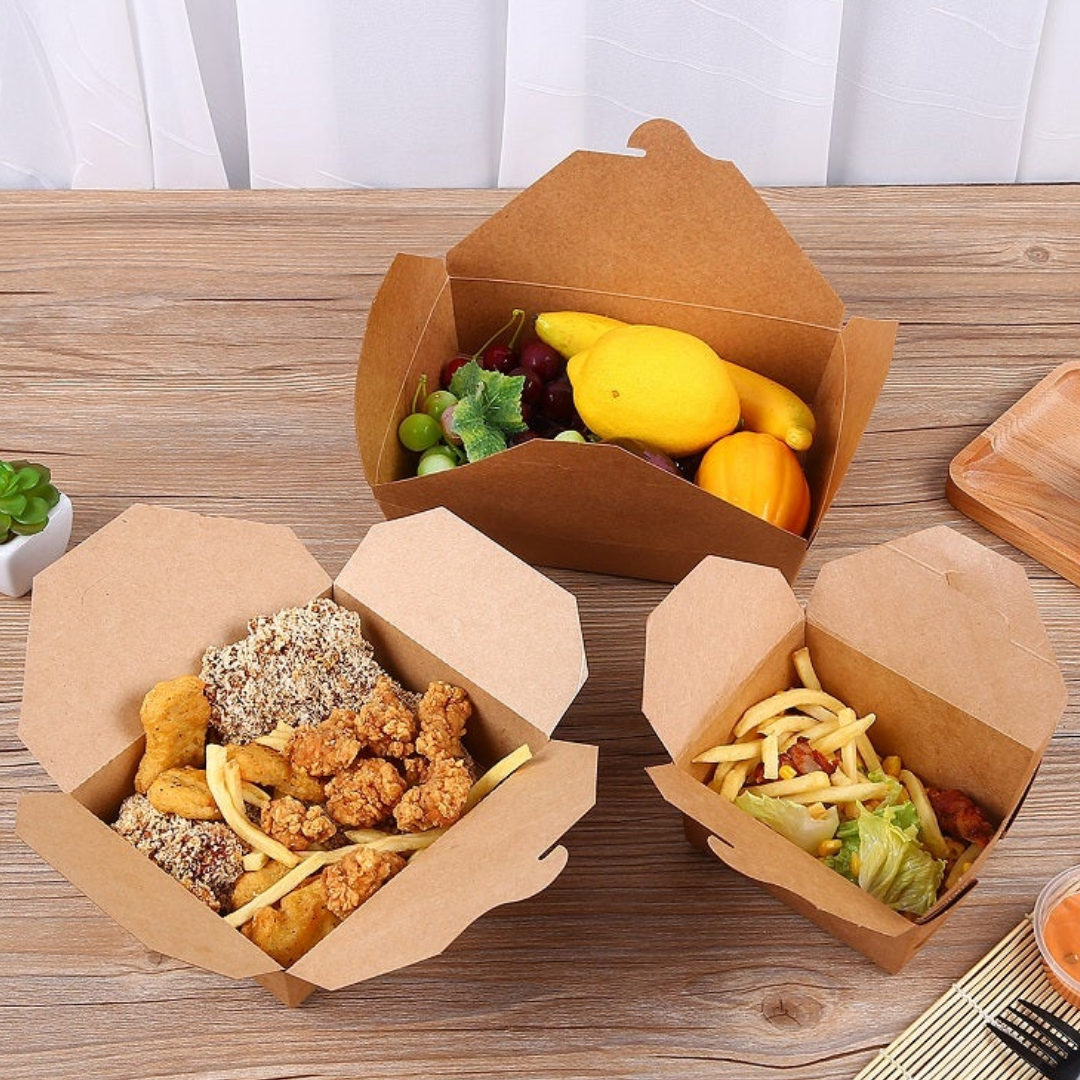 Custom Disposable Biodegradable Takeaway Cheap Chinese Food Kraft Pape –  Fastfoodpak