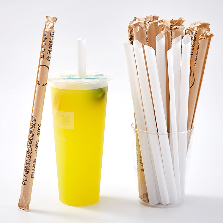 Plástico biodegradable de la paja de beber del PLA libre de BPA de la aduana para el jugo