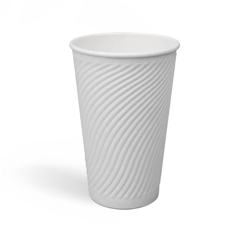 Zero-Plastic Water Based Barrier Coating Embossed Paper Cups