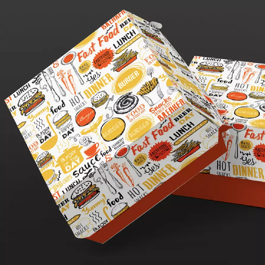 Eco Friendly Compostable Kraft Paper Take Away Food Burger Burger Box