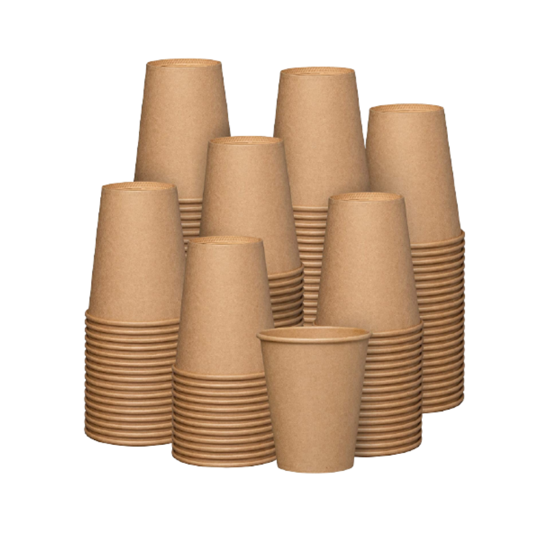 Customized Logo Eco-friendly Disposable Kraft PE Coating Single Wall Paper Drink Cups