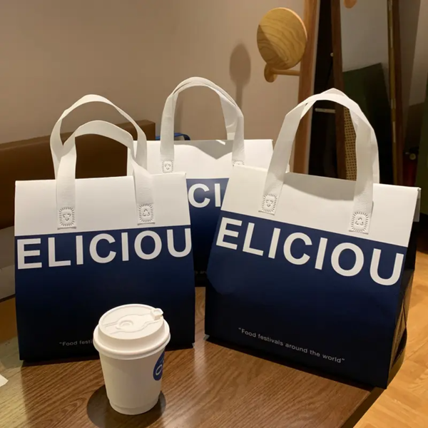 Customized Printing Reusable Ultrasonic Laminated Non-woven Aluminum Foil Insulated Bag for Restaurant - Fastfoodpak