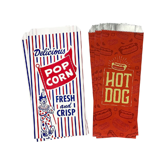 Disposable Paper Foil bag Hot Dog Bags Perfect for Hotdogs or long Salad Rolls bags